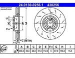 Bremsscheibe ATE 24.0130-0256.1, 1 St&uuml;ck