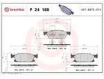 Bremsbelagsatz BREMBO P 24 188, Vorne