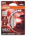 Gl&uuml;hlampe Halogen OSRAM H1 Night Breaker Laser 12V, 55W, 1 St&uuml;ck