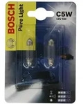 Gl&uuml;hlampe Sekund&auml;r BOSCH C5W Pure Light 12V/5W, 2 St&uuml;ck