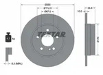 Bremsscheibe TEXTAR 92072700, hinten, voll, 1 St&uuml;ck