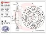 Bremsscheibe PRIME LINE - Dual Cast BREMBO 09.C128.33, 1 St&uuml;ck