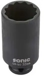 Schlag-Stecknuss SONIC 1/2" 30 mm 12-kant tief
