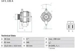 Drehstromgenerator BOSCH 0 986 082 190