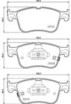Bremsbelagsatz BREMBO P 24 218, Vorne