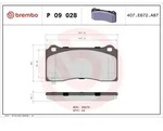 Bremsbelagsatz BREMBO P 09 028, Vorne