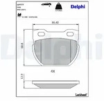 Bremsbelagsatz DELPHI LP777, Hinten