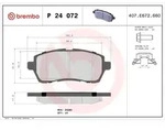 Bremsbelagsatz BREMBO P 24 072, Vorne