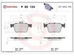 Bremsbelagsatz BREMBO P 85 124X, Xtra, Hinten