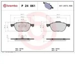 Bremsbelagsatz BREMBO P 24 061X, Xtra, Vorne
