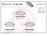 Bremsbelagsatz BREMBO P 83 079, Vorne