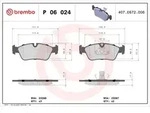 Bremsbelagsatz BREMBO P 06 024, Vorne