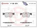Bremsbelagsatz BREMBO P 06 070, Vorne