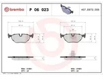 Bremsbelagsatz BREMBO P 06 023, Hinten