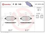 Bremsbelagsatz BREMBO P 23 145, Vorne