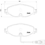 Bremsbelagsatz BREMBO P 85 126, Vorne