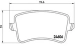 Bremsbelagsatz BREMBO P 85 099, Hinten