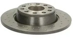 Bremsscheibe BREMBO 08.A202.1X, hinten, gelocht, perforiert, voll, 1 St&uuml;ck