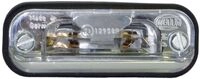 Hella&reg; Kennzeichenleuchte hinten links/rechts, C5W, schwarz; silber, quadratisch, 83