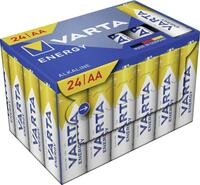 VARTA Batterie Alkaline Energy AA; Mignon; LR6 1,5 V/2.800 mAh, 24 St. Karton,