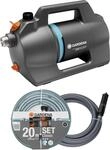 GARDENA Gartenpumpe "5200 Silent" inkl. 20 m Schlauch und 3,5 m Sauggarnitur,