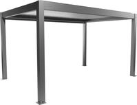 Biohort Pergola quarzgrau-metallic; silber-metallic, Lamellendach silber-metallic,
