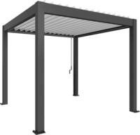 Biohort Pergola dunkelgrau-metallic; wei&szlig;, Lamellendach wei&szlig;, 5,5 x 3,5 m