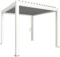 Biohort Pergola wei&szlig;; silber-metallic, Lamellendach silber-metallic, 3 x 3,5 m