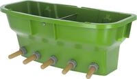 KERBL K&auml;lbertr&auml;nkewanne "Multi Feeder" 30 l mit 5 Ventilen, mit 5 Latex-Saugern,
