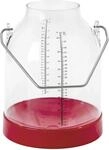 KERBL Melkeimer 30 l transparent; rot Polykarbonat (lebensmittelecht), 151050