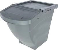KERBL Futterbox 60 l, 390 x 490 x 578 mm, stapelbar, mit Deckel, f&uuml;r die