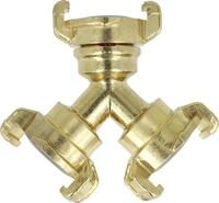Geka&reg; plus Y-Verbinder Messing, f&uuml;r Schnellkupplung, Schl&auml;uche von 3/8" bis 1