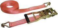 KERBL Zurrgurt 8 m x 50 mm, 2-teilig, Spitzhaken, Langhebelratsche, rot, 37173