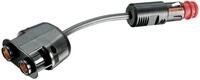 Herth + Buss Steckdose 1-polig, 12 &ndash; 24 V 16 A, 2 x Flachsteckanschluss,