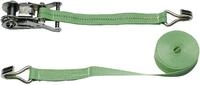 KERBL Zurrgurt 6 m x 35 mm, 2-teilig, Spitzhaken, Ratsche, gr&uuml;n, 37130