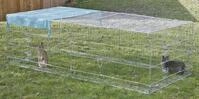 KERBL Freilaufgehege 230 x 115 x 70 cm, rechteckig, Metall, mit Ausbruchsperre, 82825