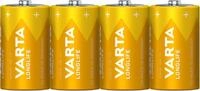 VARTA Batterie Alkaline Longlife D; LR20 1,5 V/15.800 mAh, 4 St. Folie,