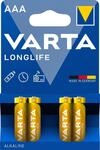 VARTA Batterie Alkaline Longlife AAA; Micro; LR03 1,5 V/1.200 mAh, 4 St. Blister,
