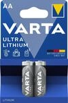 VARTA Batterie Lithium Ultra AA; Mignon; LR6 1,5 V/2.900 mAh, 2 St. Blister,