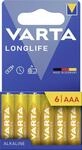 VARTA Batterie Alkaline Longlife AAA; Micro; LR03 1,5 V/1.200 mAh, 6 St....