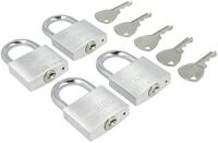 ABUS Vorhangschloss Titalium 64TI/40 4er Pack Torschloss, Spezial-Aluminium, 4er