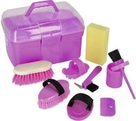 KERBL Putzbox rosa f&uuml;r Kinder, 8-teilig, 321766