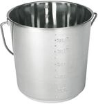 KERBL Edelstahleimer 12,3 l, mit Skalierung, hochglanzpoliert, 29377