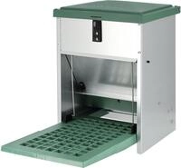 Futterautomat 12 kg mit Trittklappe, Metall, f&uuml;r H&uuml;hner, 1352