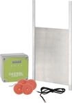KERBL H&uuml;hnerklappe 300 x 400 mm Set mit Steuerung und Schienen f&uuml;r