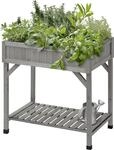 VegTrug Hochbeet f&uuml;r Kr&auml;uter greywash 78 x 80 x 58 cm, 090VTKRHOBEET;1063