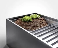 Biohort Zwischenboden f&uuml;r HochBeet 2x0,5 196 x 50,8 cm dunkelgrau; metallic