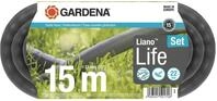 GARDENA Textilschlauch Set Liano&trade; Life 1/2" (12,7 mm) 15 m, schwarz, 18445-20