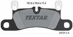 Textar Bremsbelagsatz, Scheibenbremse [Hersteller-Nr. 2472102] f&uuml;r Porsche