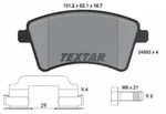 Textar Bremsbelagsatz, Scheibenbremse [Hersteller-Nr. 2469301] f&uuml;r Renault,